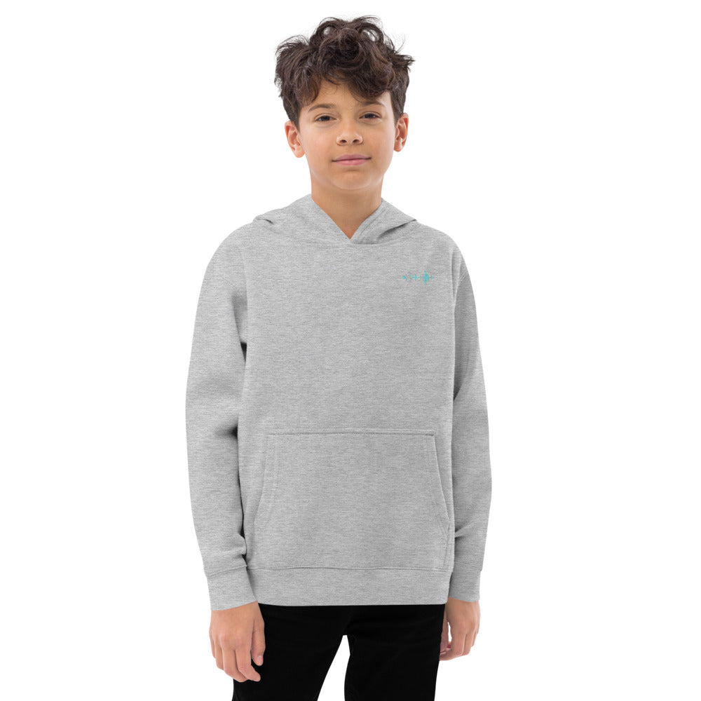 Kids fleece hoodie - Unisex - Teal Logo