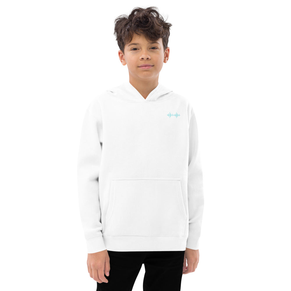 Kids fleece hoodie - Unisex - Teal Logo