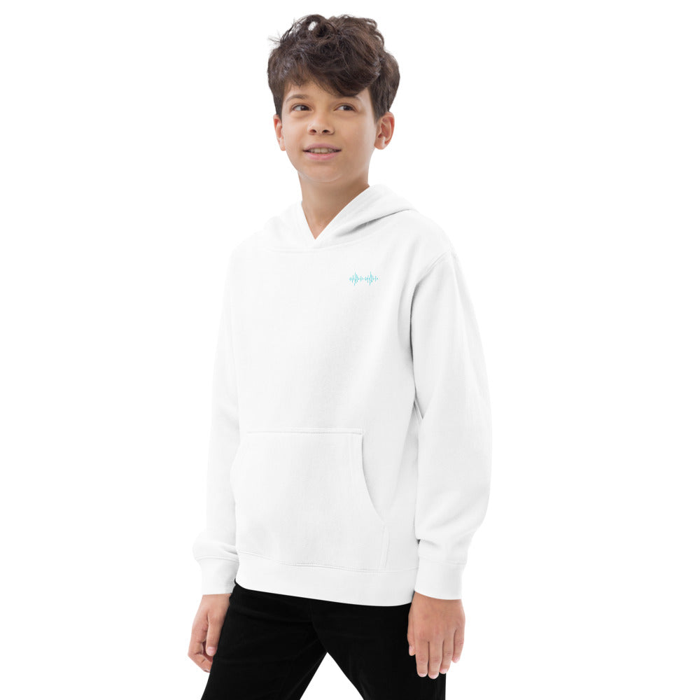 Kids fleece hoodie - Unisex - Teal Logo