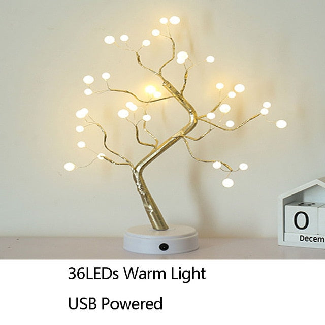 Night Light Home Decoration Bonsai Style LED Light