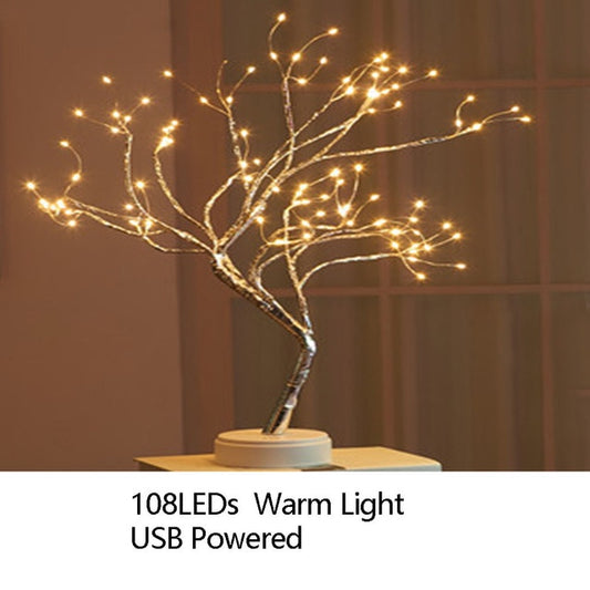 Night Light Home Decoration Bonsai Style LED Light