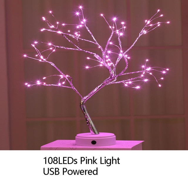 Night Light Home Decoration Bonsai Style LED Light