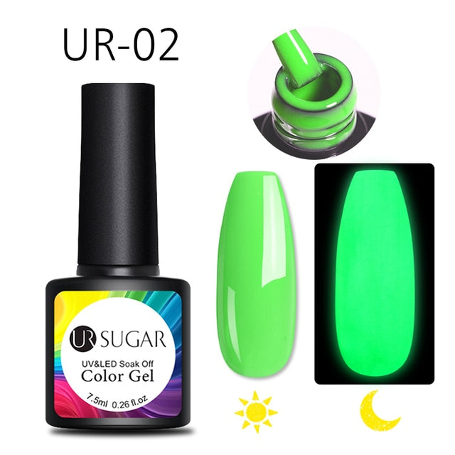 Luminous Nail Gel Glow In Dark UV LED Semi Permanent Soak Off Gel Varnish