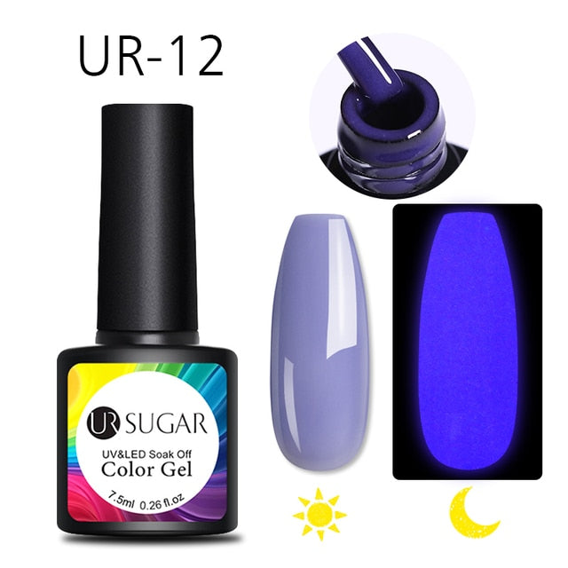 Luminous Nail Gel Glow In Dark UV LED Semi Permanent Soak Off Gel Varnish