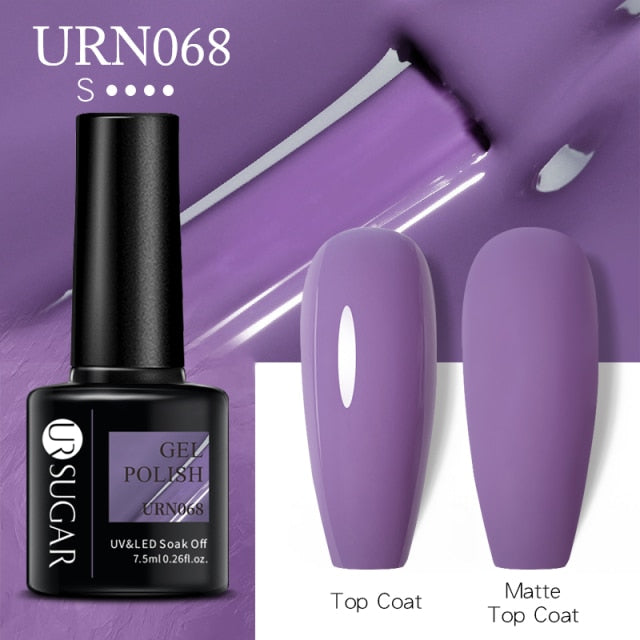 Dark Purple Gel Nail Polish Soak Off UV LED Semi Permanent Gel Varnishes (Matte Top Coat separate)