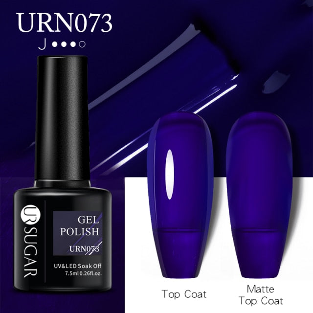 Dark Purple Gel Nail Polish Soak Off UV LED Semi Permanent Gel Varnishes (Matte Top Coat separate)