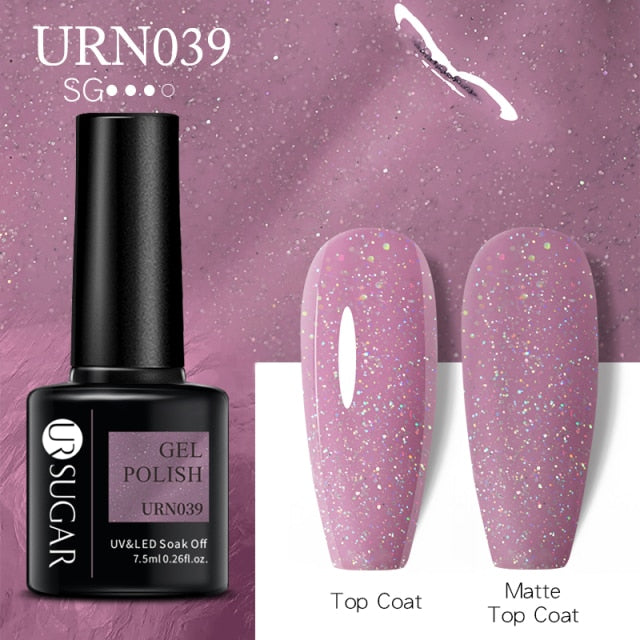 Dark Purple Gel Nail Polish Soak Off UV LED Semi Permanent Gel Varnishes (Matte Top Coat separate)