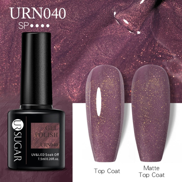 Dark Purple Gel Nail Polish Soak Off UV LED Semi Permanent Gel Varnishes (Matte Top Coat separate)