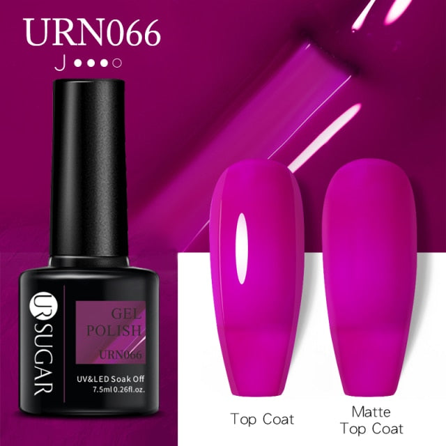 Dark Purple Gel Nail Polish Soak Off UV LED Semi Permanent Gel Varnishes (Matte Top Coat separate)