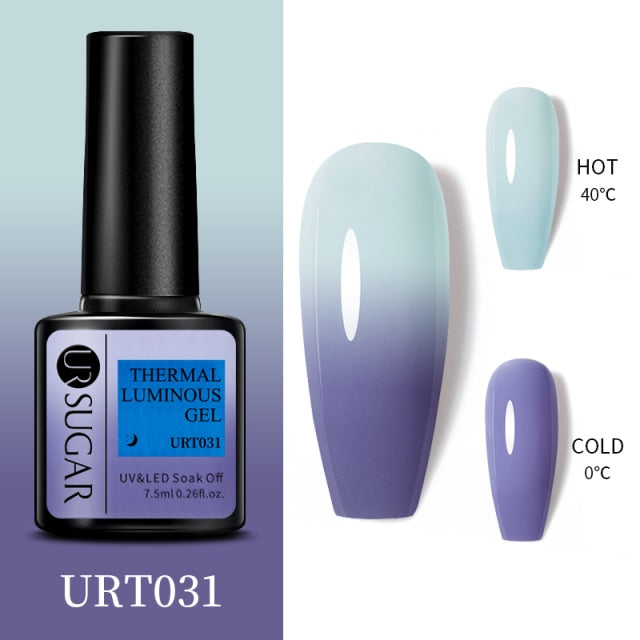 Thermal Ultra-thin Glitter (3 Colors/Soak Off) UV Gel Snowflake Temperature Color Change Gel