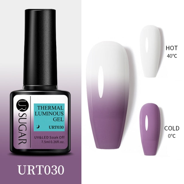 Thermal Ultra-thin Glitter (3 Colors/Soak Off) UV Gel Snowflake Temperature Color Change Gel