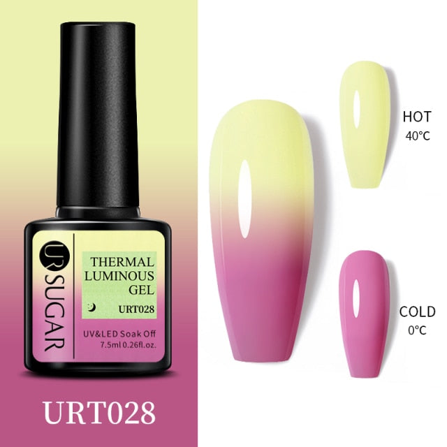 Thermal Ultra-thin Glitter (3 Colors/Soak Off) UV Gel Snowflake Temperature Color Change Gel