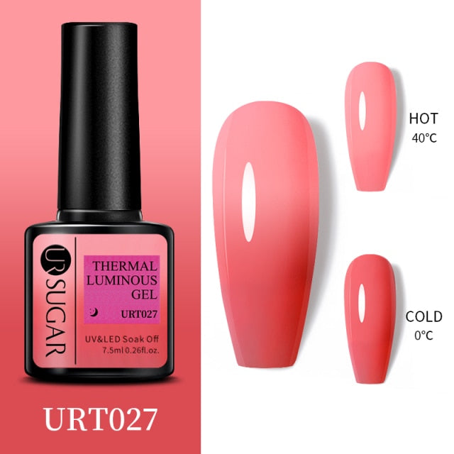 Thermal Ultra-thin Glitter (3 Colors/Soak Off) UV Gel Snowflake Temperature Color Change Gel