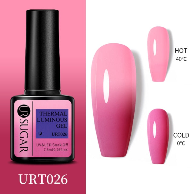 Thermal Ultra-thin Glitter (3 Colors/Soak Off) UV Gel Snowflake Temperature Color Change Gel