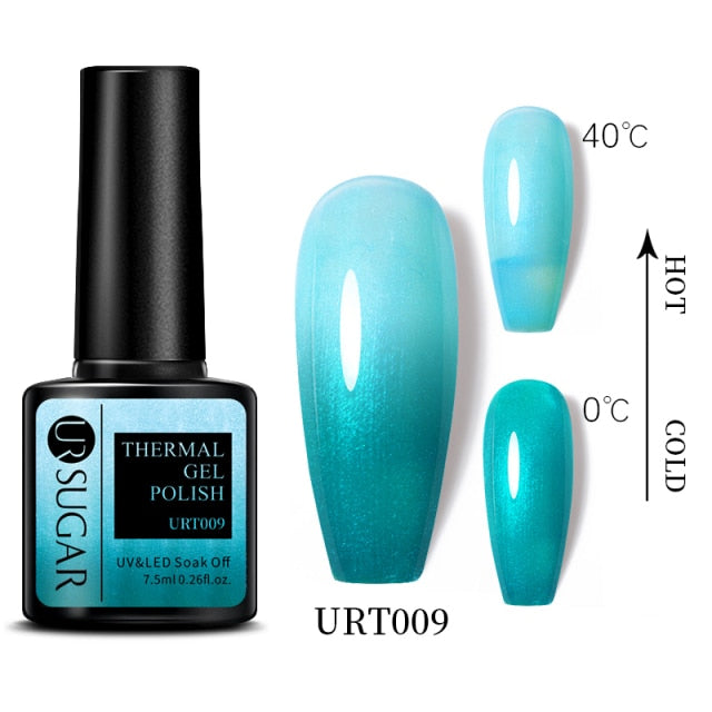 Thermal Ultra-thin Glitter (3 Colors/Soak Off) UV Gel Snowflake Temperature Color Change Gel