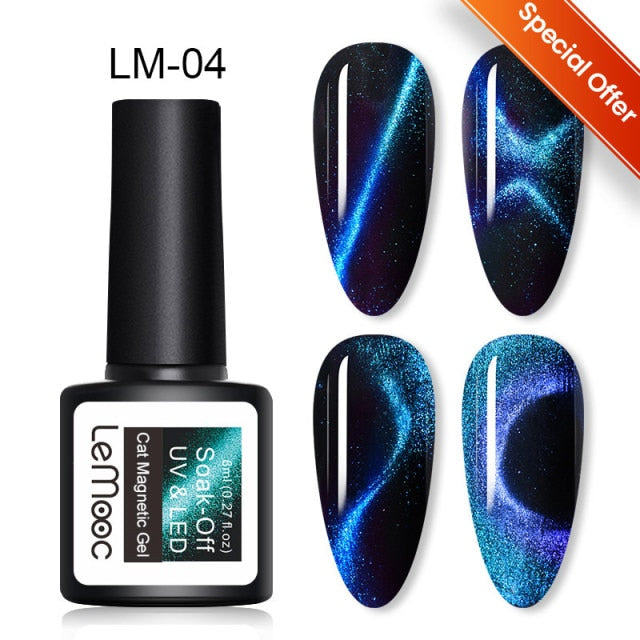 Magnetic Nail Polish Gel Soak Off UV LED Nail Varnish