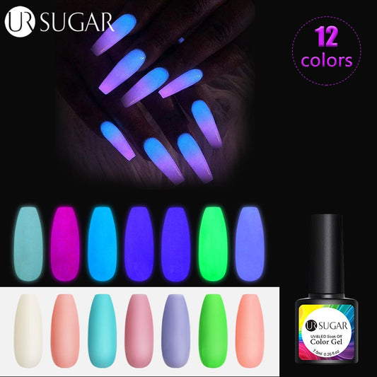 Luminous Nail Gel Glow In Dark UV LED Semi Permanent Soak Off Gel Varnish