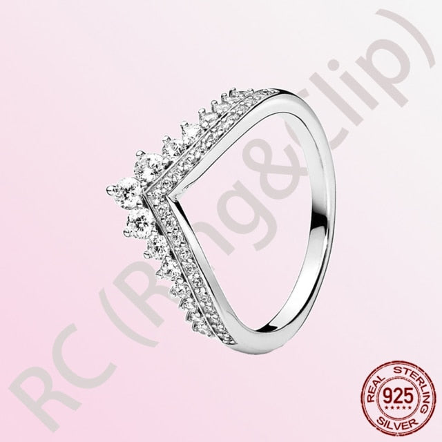 100% 925 Sterling Silver Princess Rings - various options