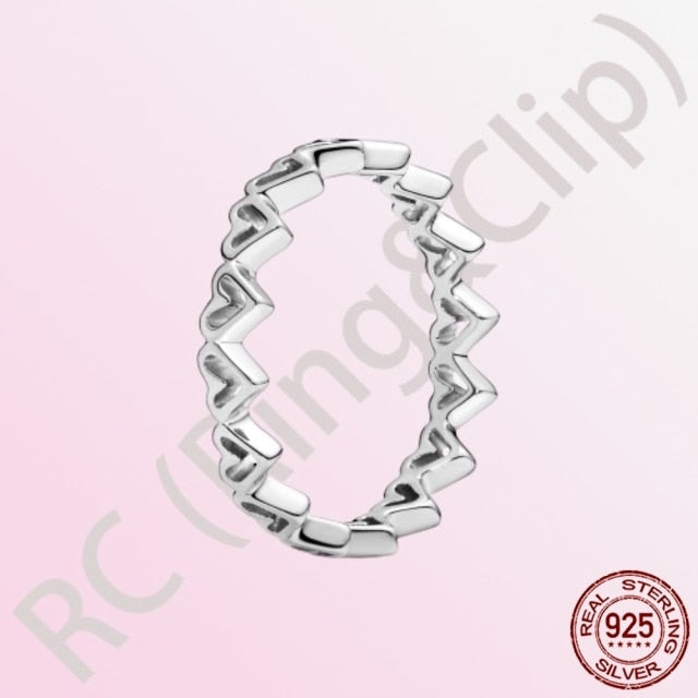 100% 925 Sterling Silver Princess Rings - various options