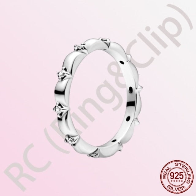 100% 925 Sterling Silver Princess Rings - various options