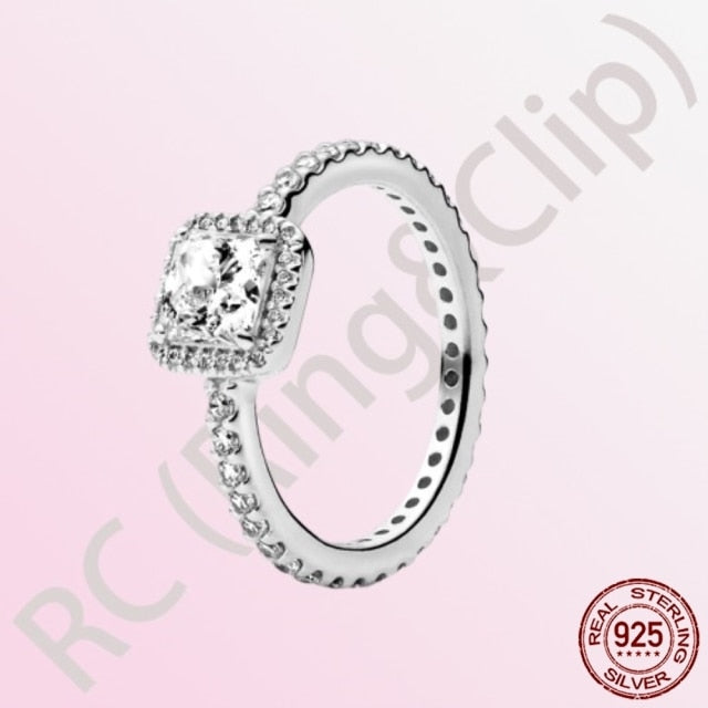 100% 925 Sterling Silver Princess Rings - various options