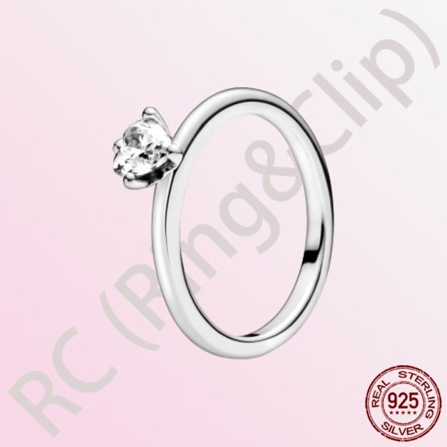 100% 925 Sterling Silver Princess Rings - various options