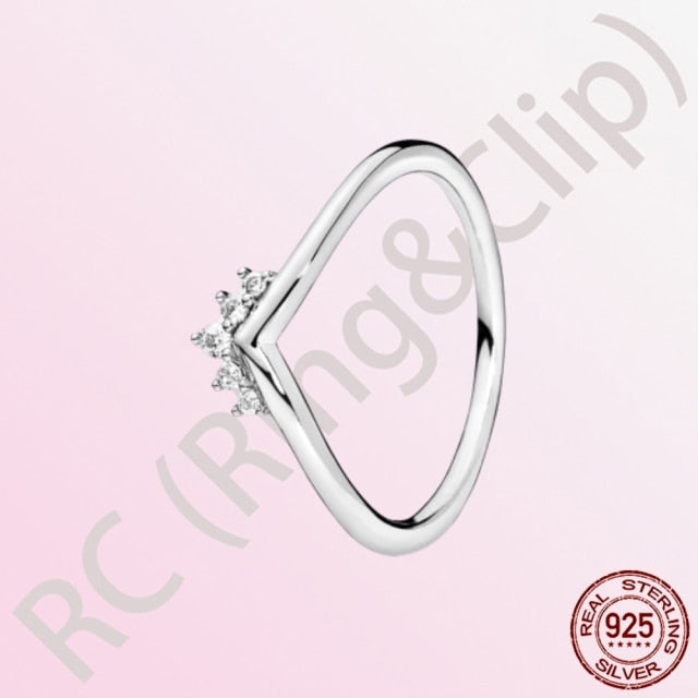 100% 925 Sterling Silver Princess Rings - various options