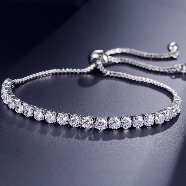 925 Sterling Silver luxury Tennis bangle Bracelet -various options