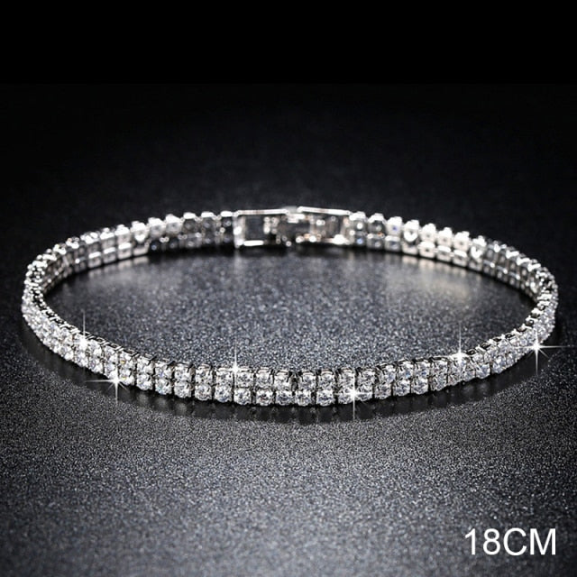 925 Sterling Silver luxury Tennis bangle Bracelet -various options