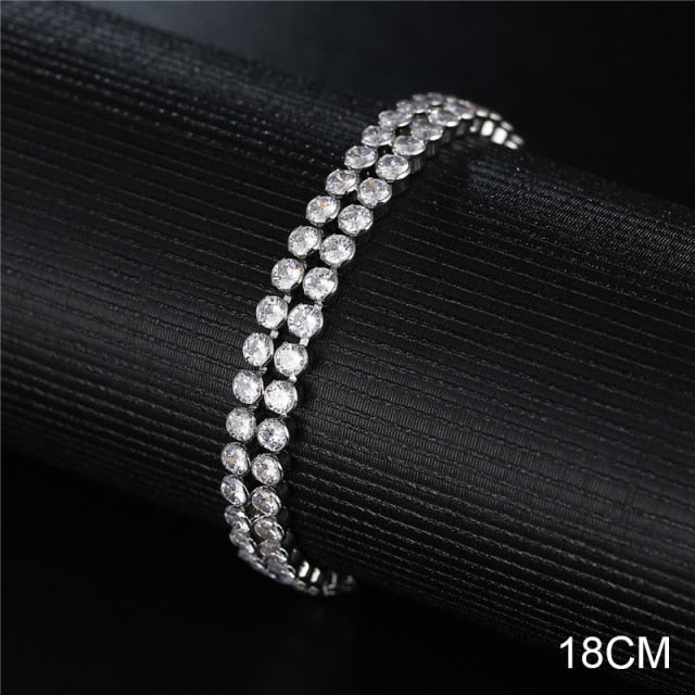 925 Sterling Silver luxury Tennis bangle Bracelet -various options