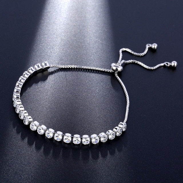 925 Sterling Silver luxury Tennis bangle Bracelet -various options