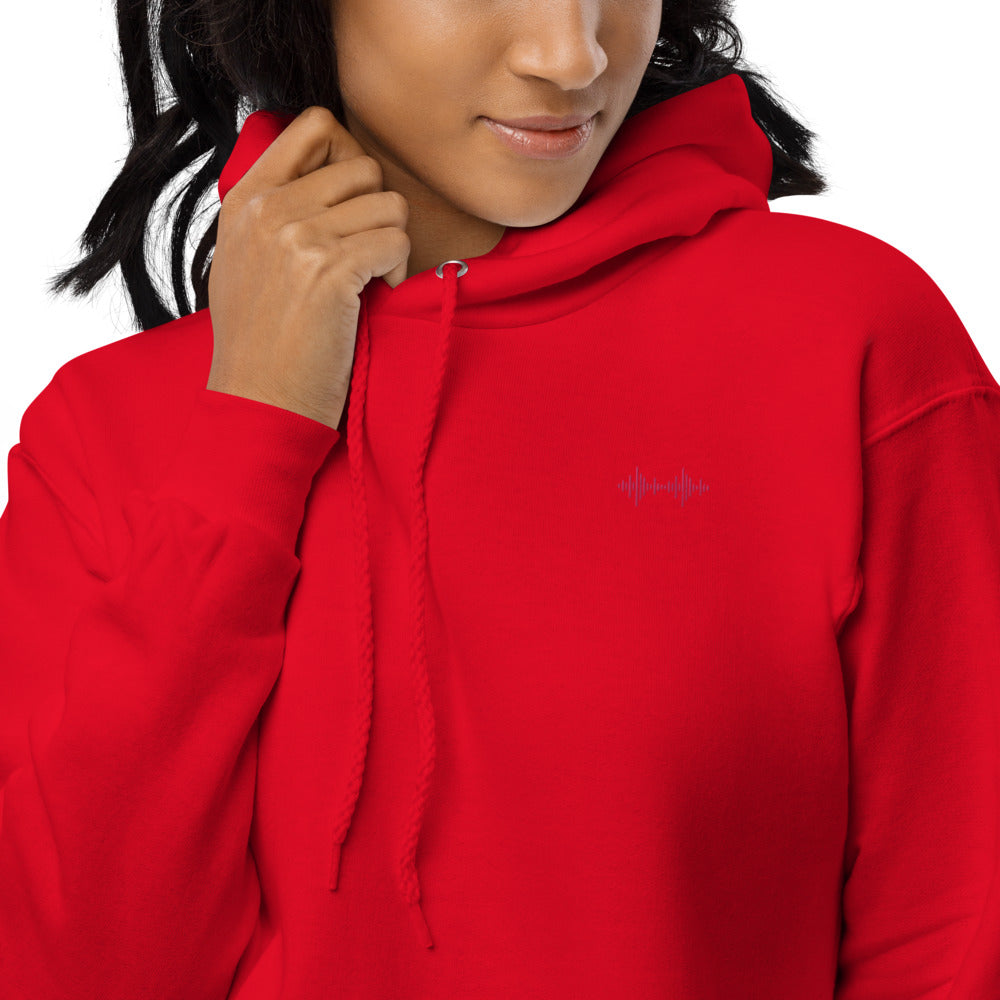 Unisex fleece hoodie - Pink Logo