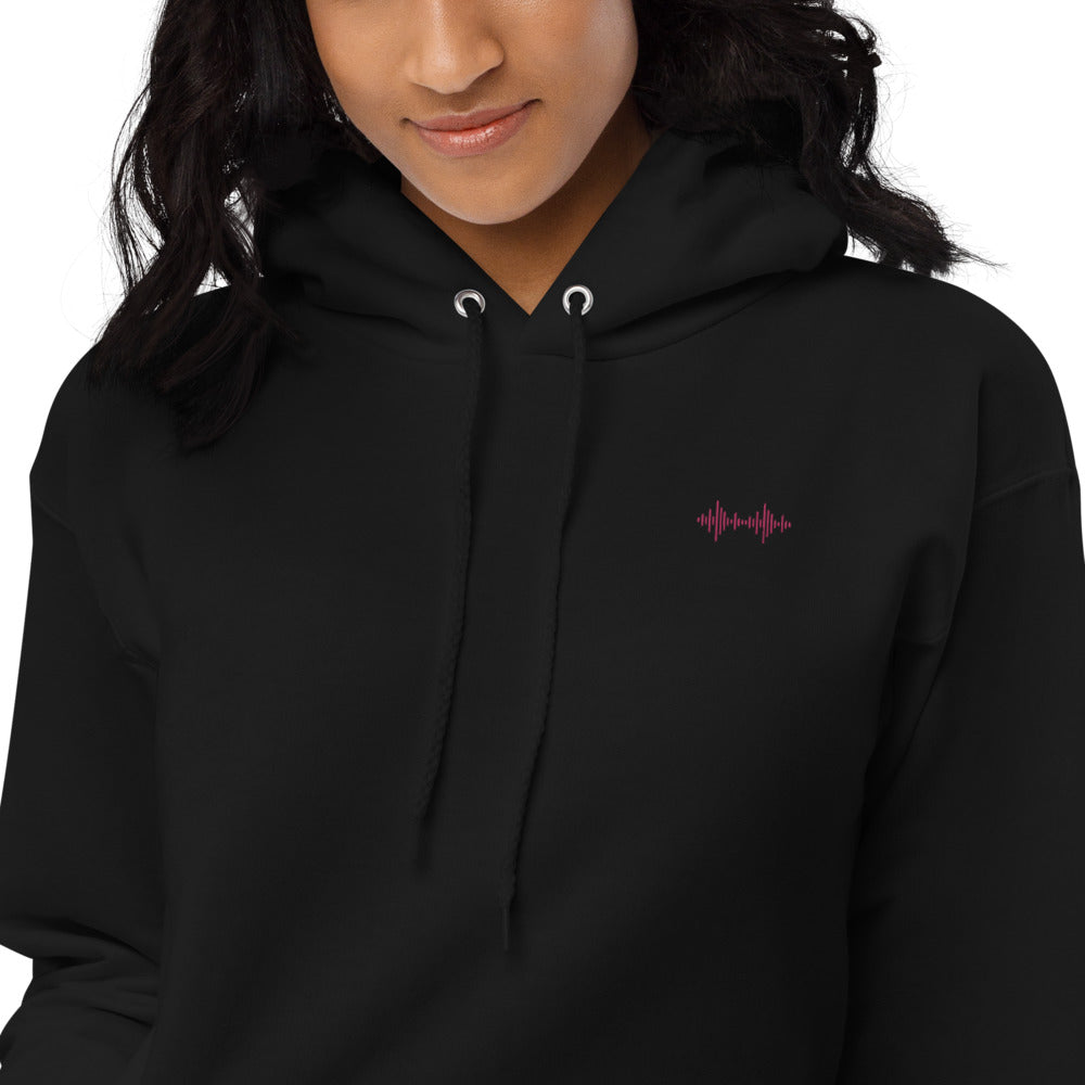 Unisex fleece hoodie - Pink Logo