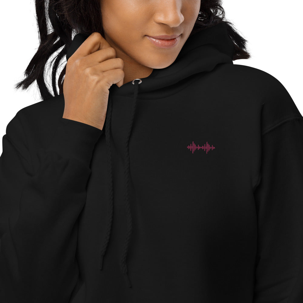 Unisex fleece hoodie - Pink Logo