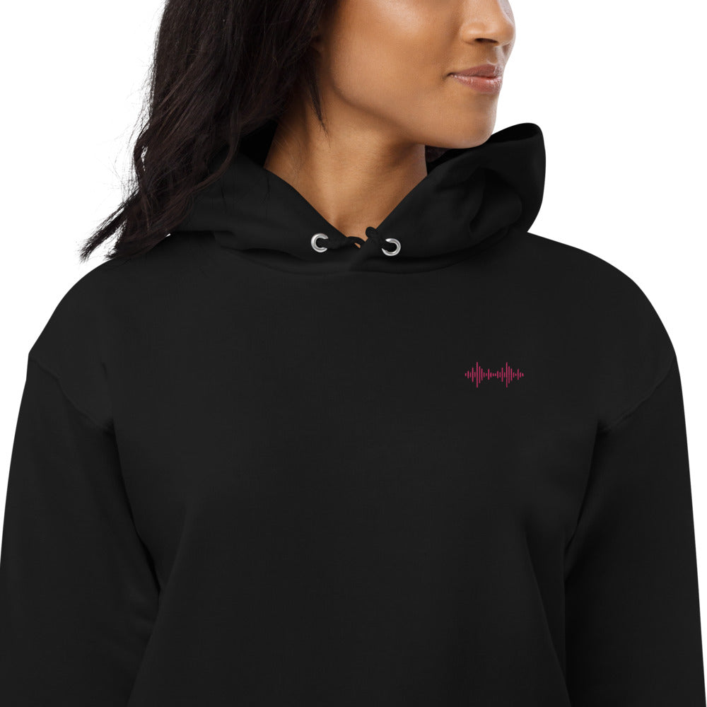 Unisex fleece hoodie - Pink Logo