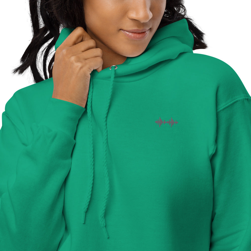 Unisex fleece hoodie - Pink Logo