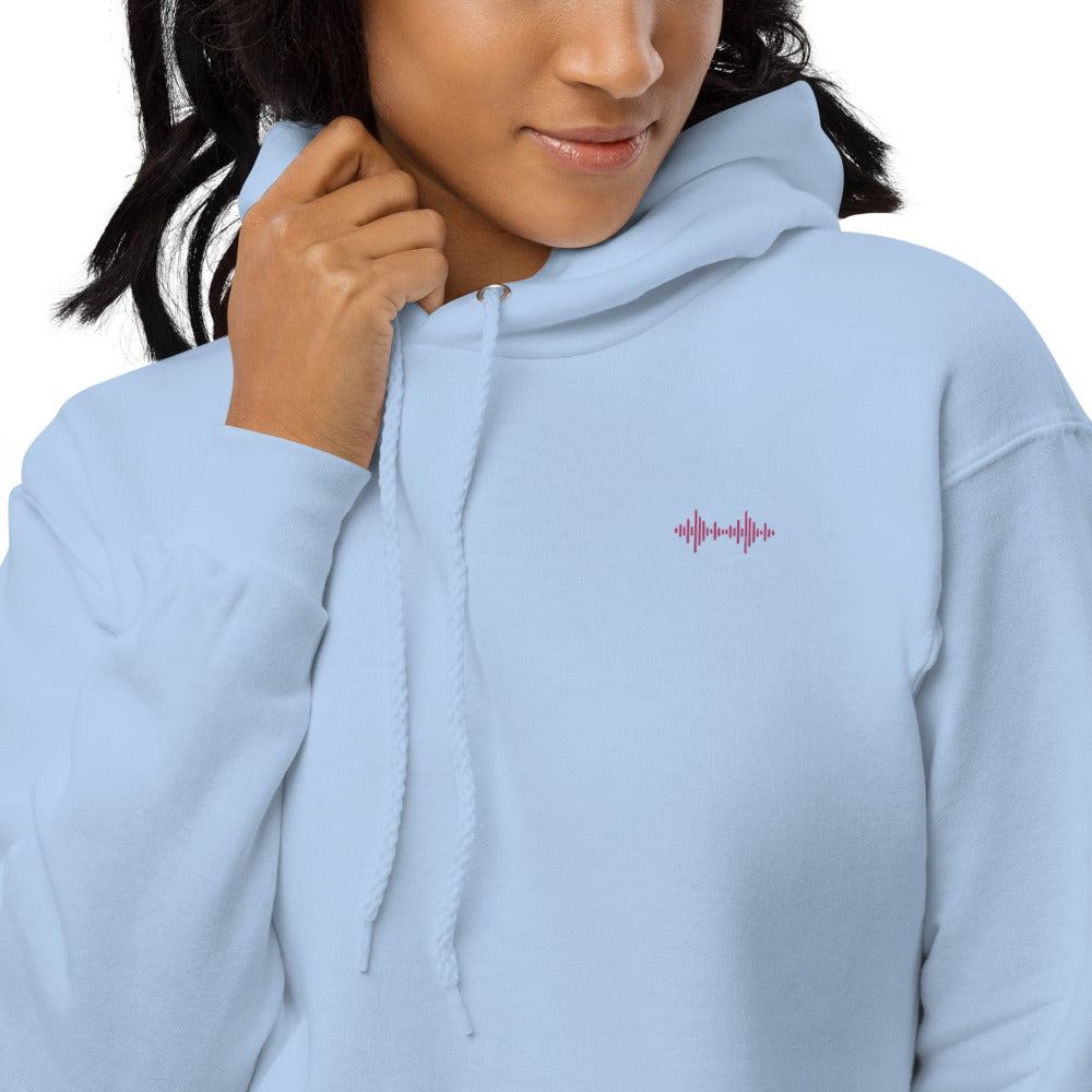 Unisex fleece hoodie - Pink Logo