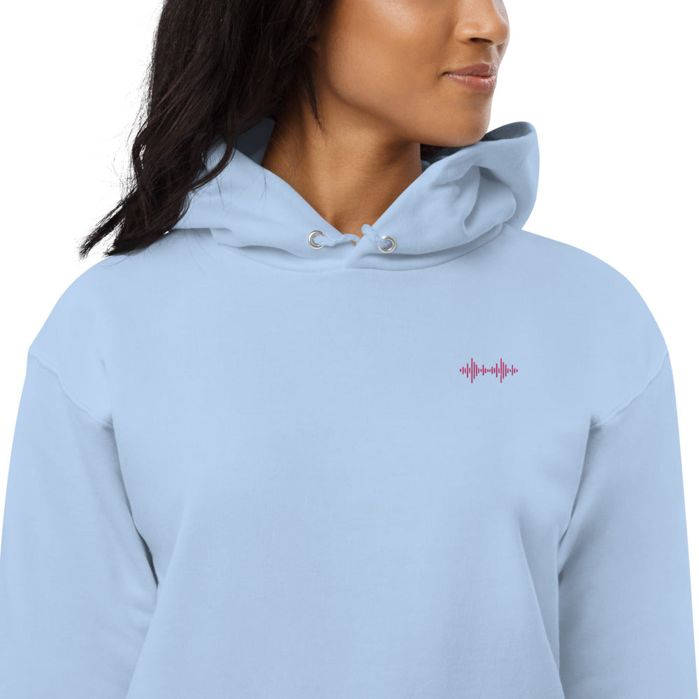 Unisex fleece hoodie - Pink Logo