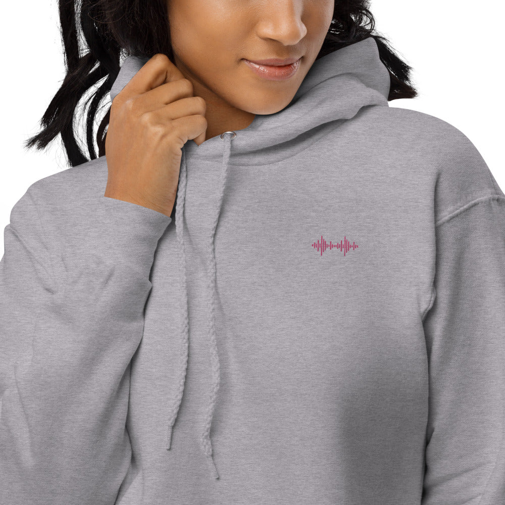 Unisex fleece hoodie - Pink Logo