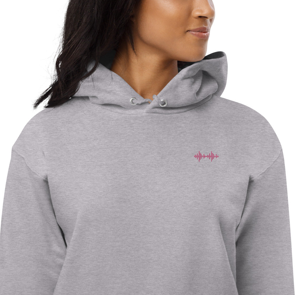 Unisex fleece hoodie - Pink Logo