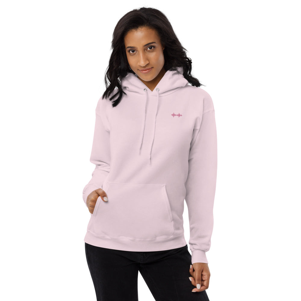 Unisex fleece hoodie - Pink Logo