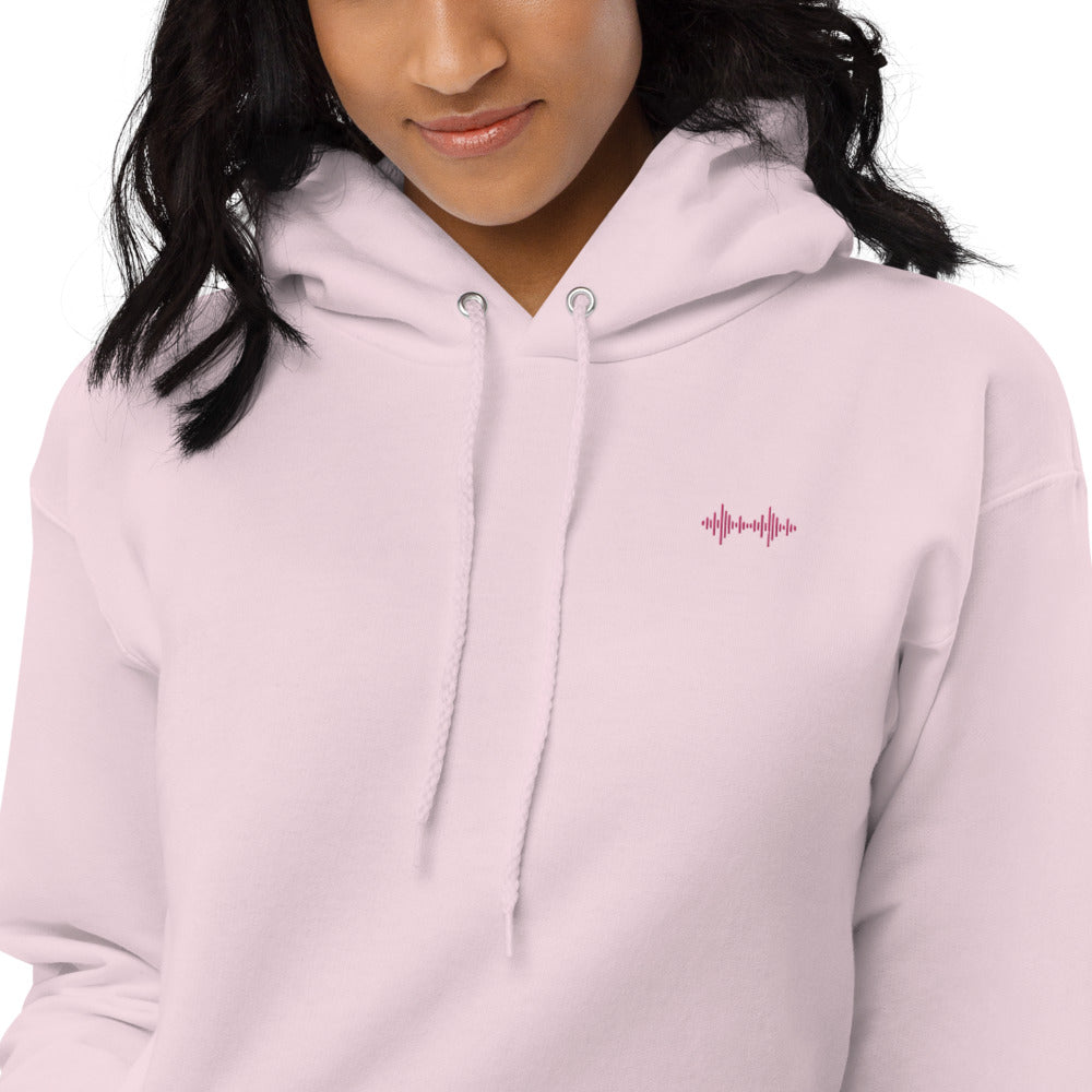 Unisex fleece hoodie - Pink Logo