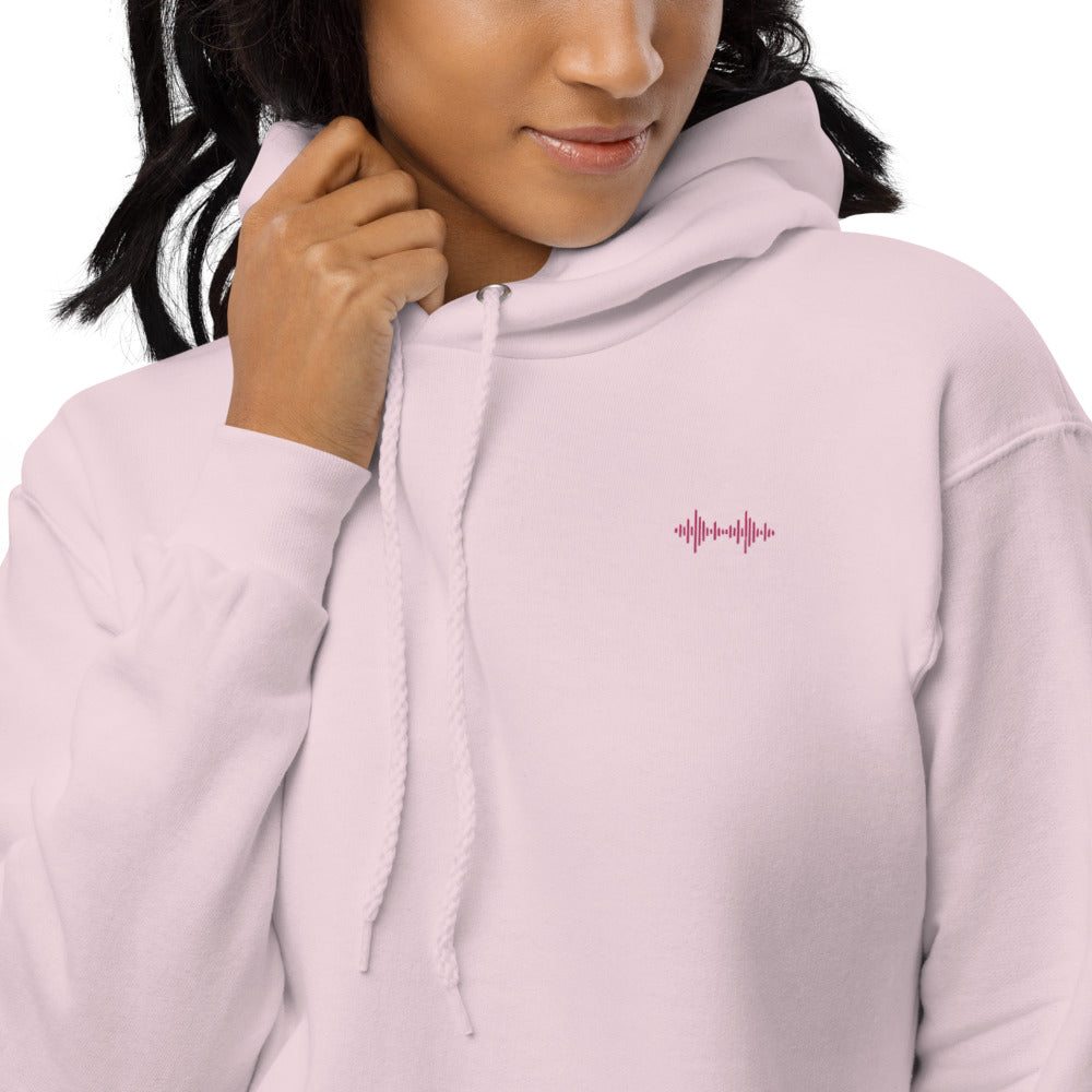 Unisex fleece hoodie - Pink Logo