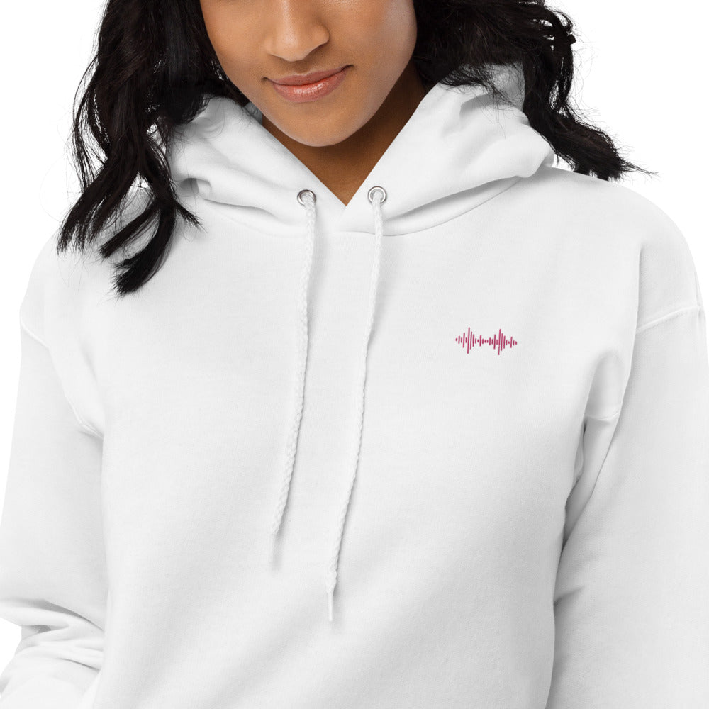 Unisex fleece hoodie - Pink Logo