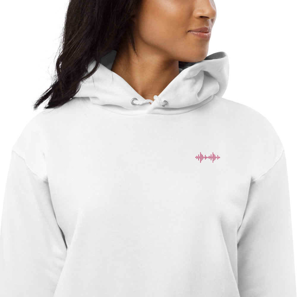 Unisex fleece hoodie - Pink Logo